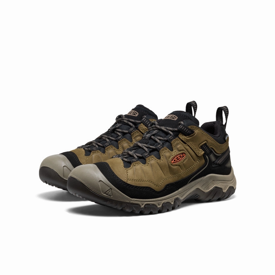 Layer Smart Essential Uniform Men'S Targhee Iv Waterproof Hiking Shoe  |  Dark Olive/Gold Flame