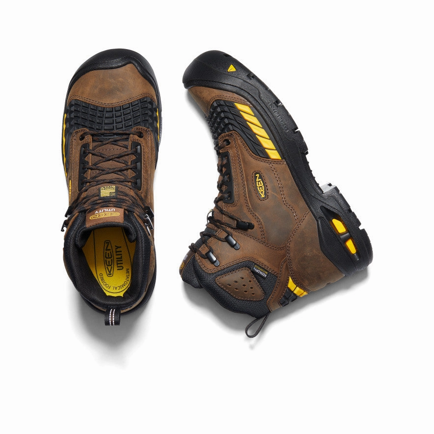Everyday Function Men'S Troy 6" Waterproof Boot (Carbon Toe)  |  Dark Earth/Black