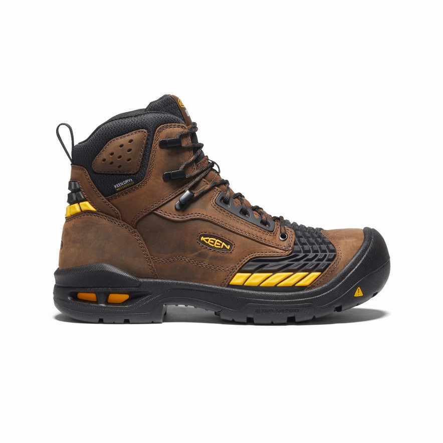 Contemporary Vibes Modular Minimalism Men'S Troy 6" Waterproof Boot (Carbon Toe)  |  Dark Earth/Black