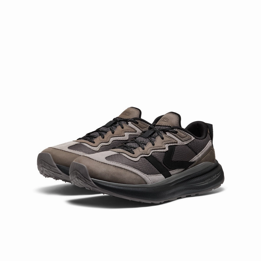 Men'S Wk500 Leather Walking Shoe  |  Steel Grey/Black Subtle Impact
