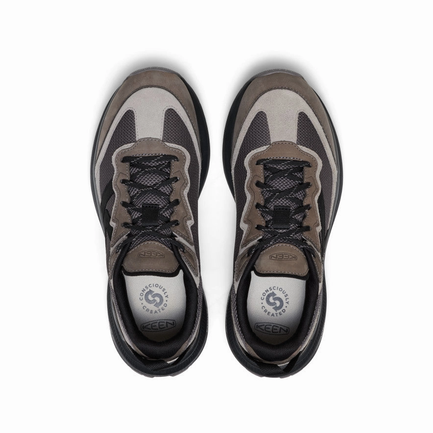 Flexible Form Modular Wear Men'S Wk500 Leather Walking Shoe  |  Steel Grey/Black