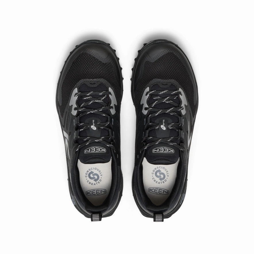 Men'S Zionic Nxt Waterproof Hiking Shoe  |  Triple Black Crafted To Move Tailored Ease