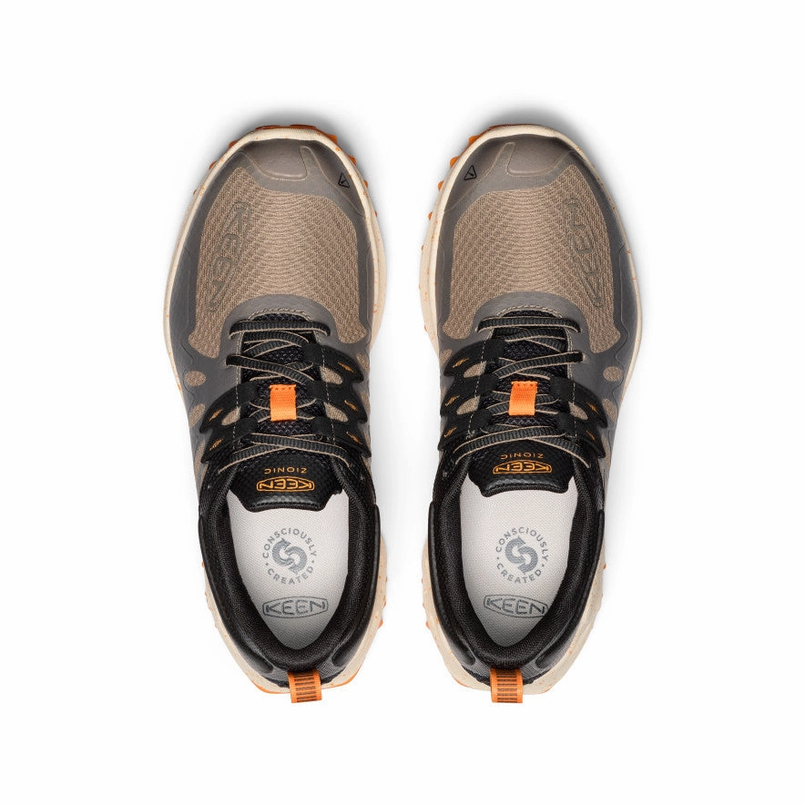 Forward-Looking Fit Men'S Zionic Waterproof Hiking Shoe  |  Brindle/Bright Marigold