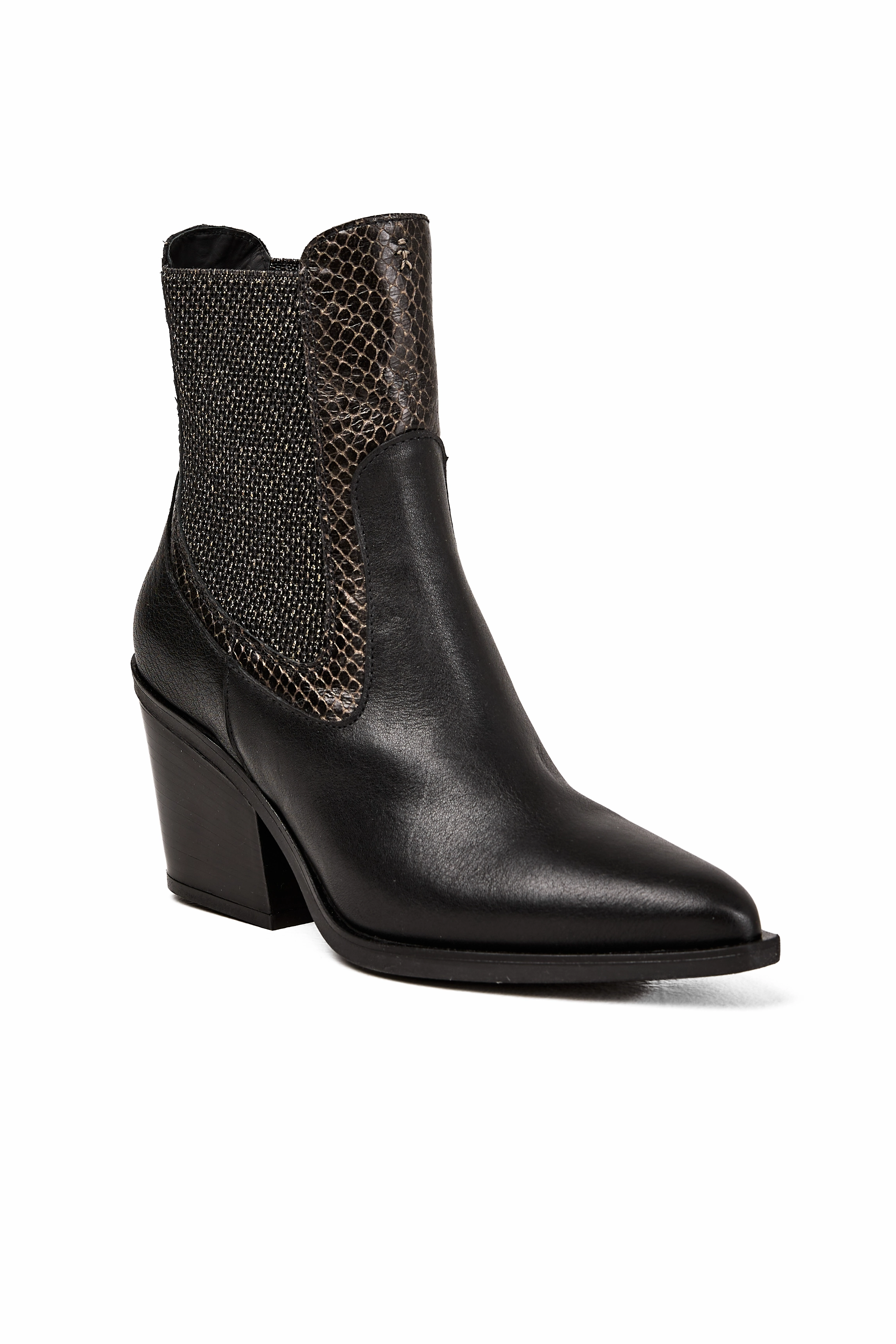 Messico Leather Boot In Vipera Nero Style Built In Multi-Context Fit