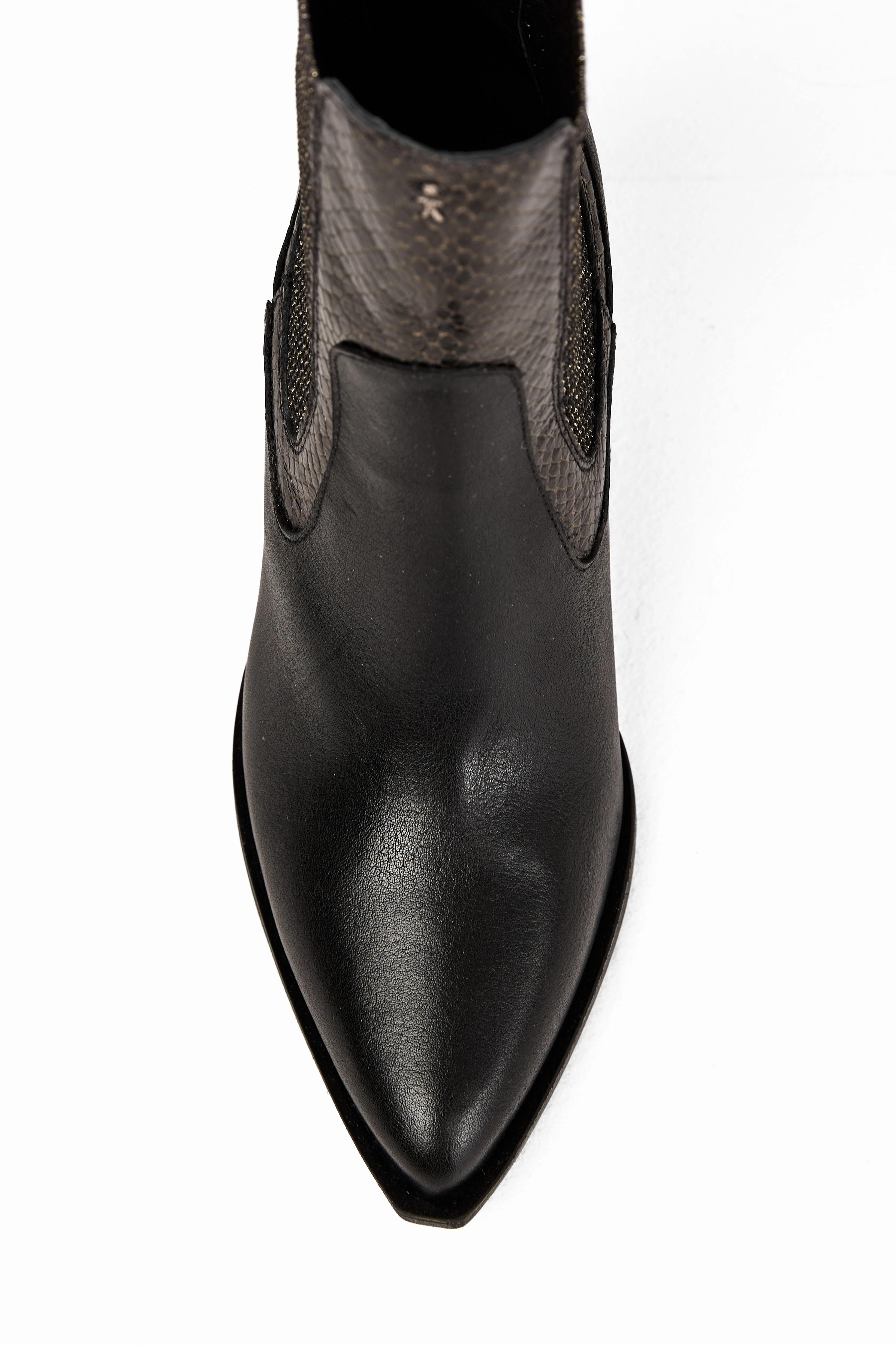 Pure Expression Daily Balance Messico Leather Boot In Vipera Nero
