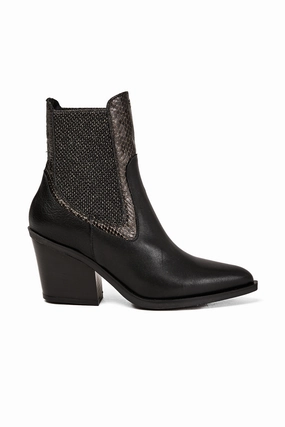 Messico Leather Boot In Vipera Nero The New Essential
