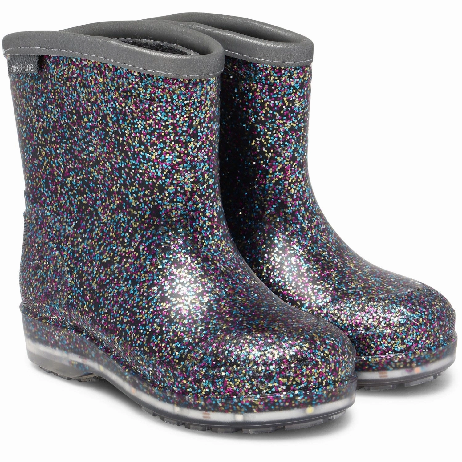Mikk-Line Multi Glitter Short Winter Wellies - Light Flexible Form Core Pulse