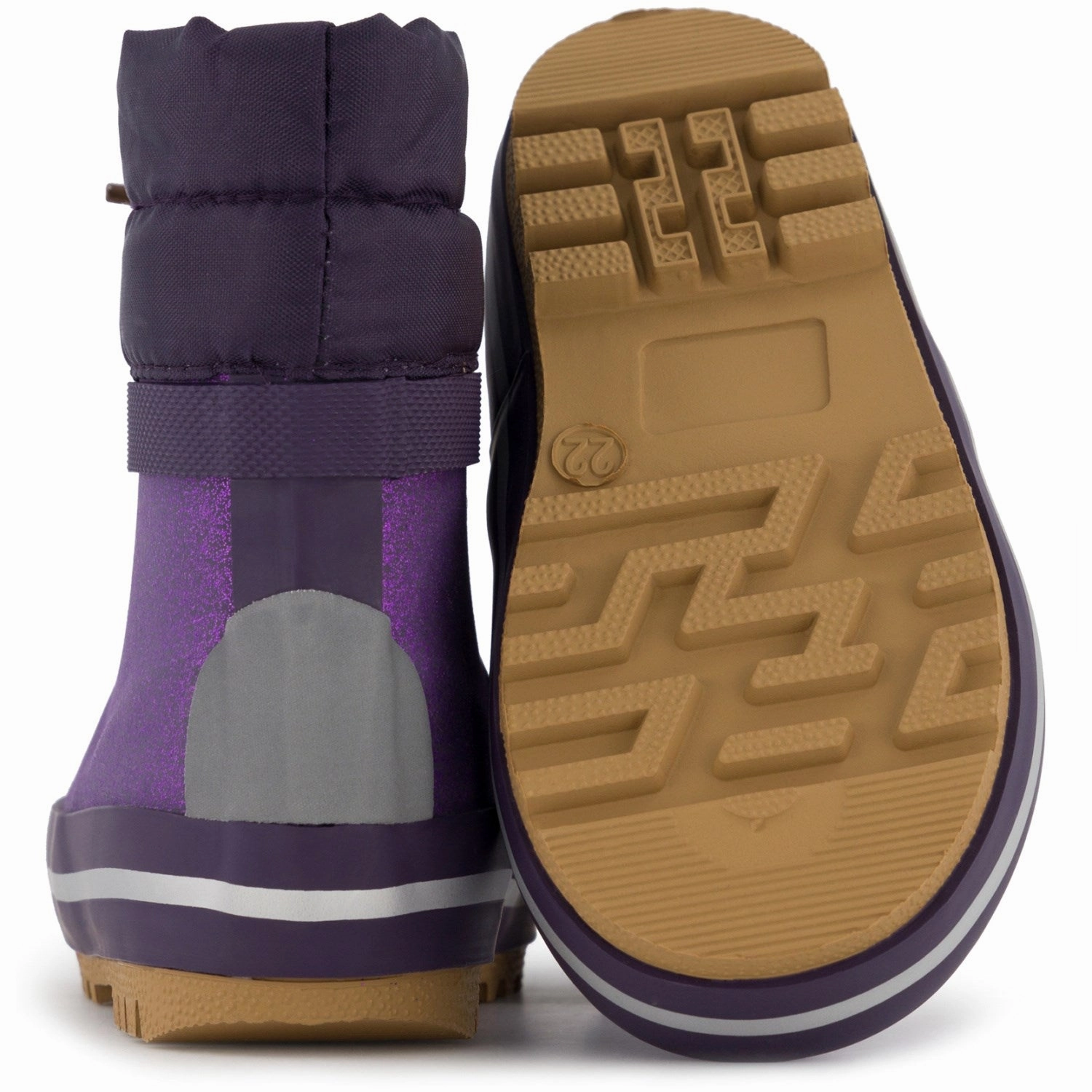 Calm In Motion Freedom Fitted Mikk-Line Nightshade Short Winter Wellies Glitter
