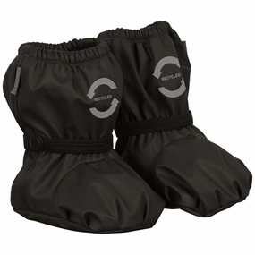 Essentials, Upgraded Modern Pattern Mikk-Line Rain Footies W. Fleece Black
