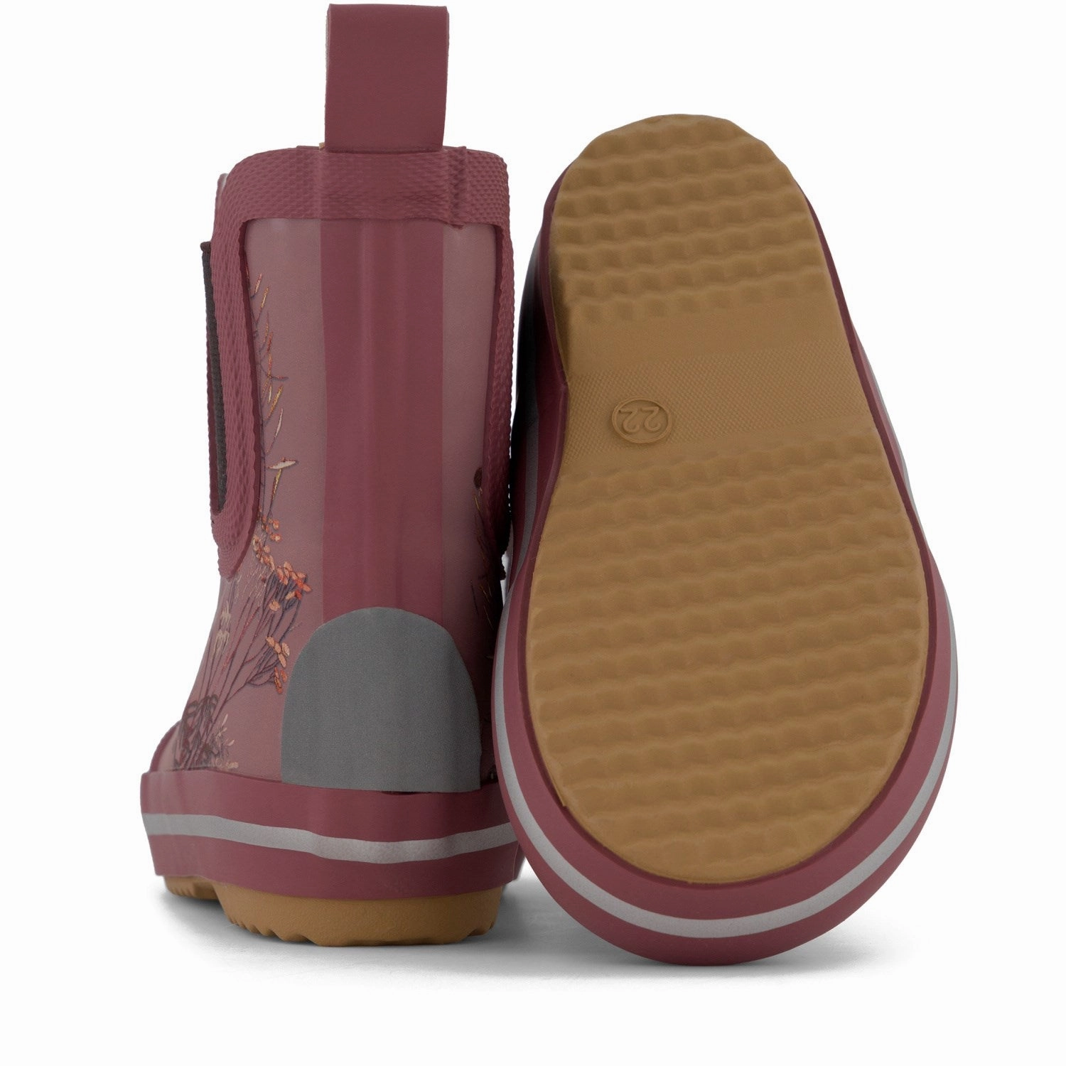 Mikk-Line Rose Brown Short Winter Wellies Aop Relaxed Innovation Live-Core