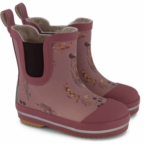 Mikk-Line Rose Brown Short Winter Wellies Aop Seasonless Energy Gear For Now