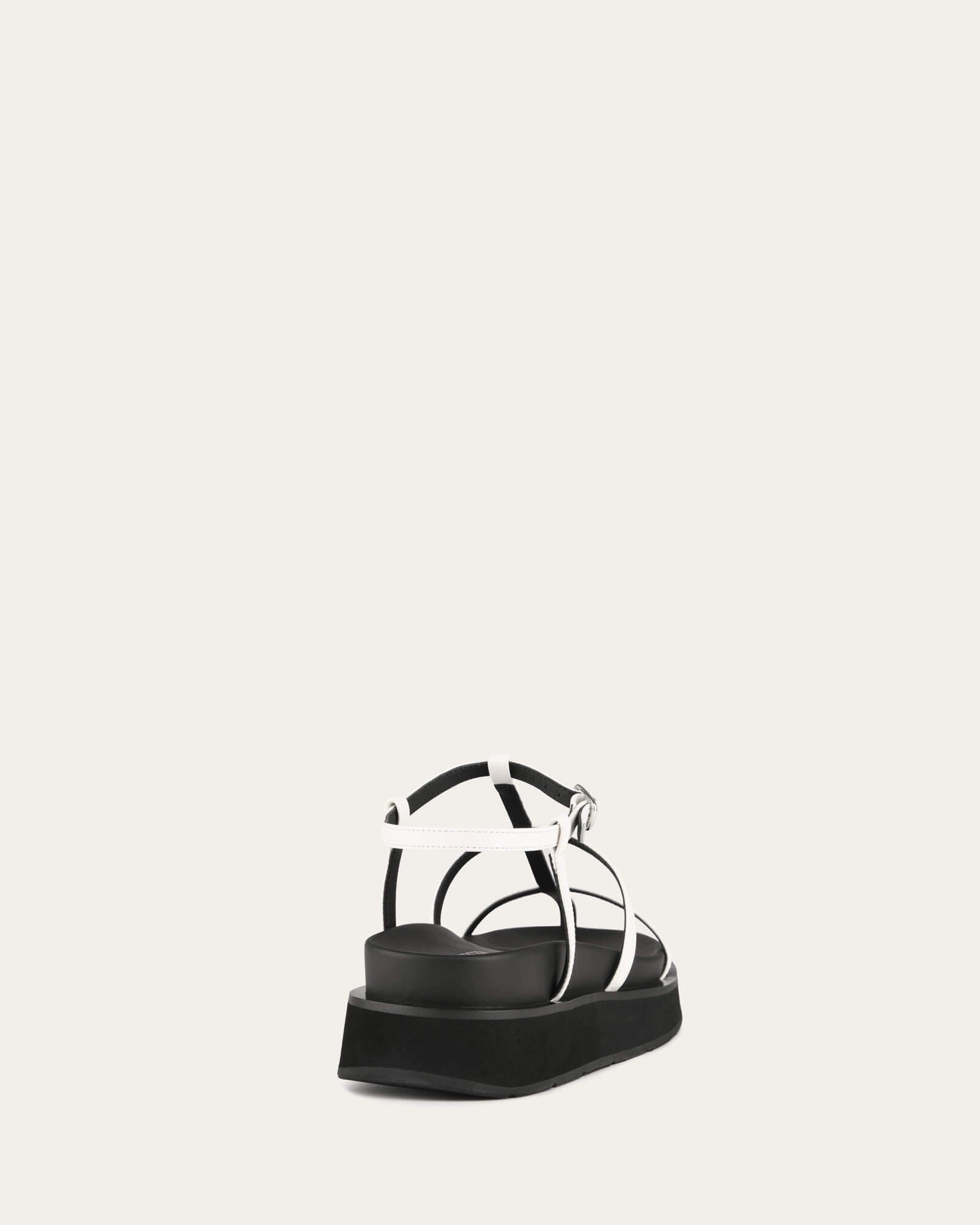 Mina Flat Sandals White Multi Future Lines Quiet Boldness