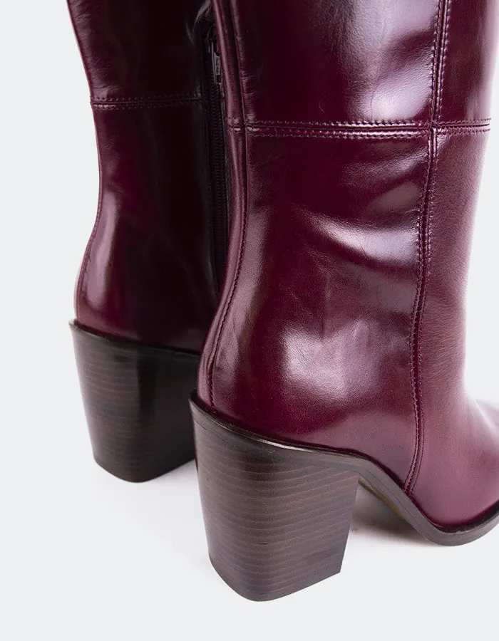 Melville Burgundy Leather Urban Flowwear