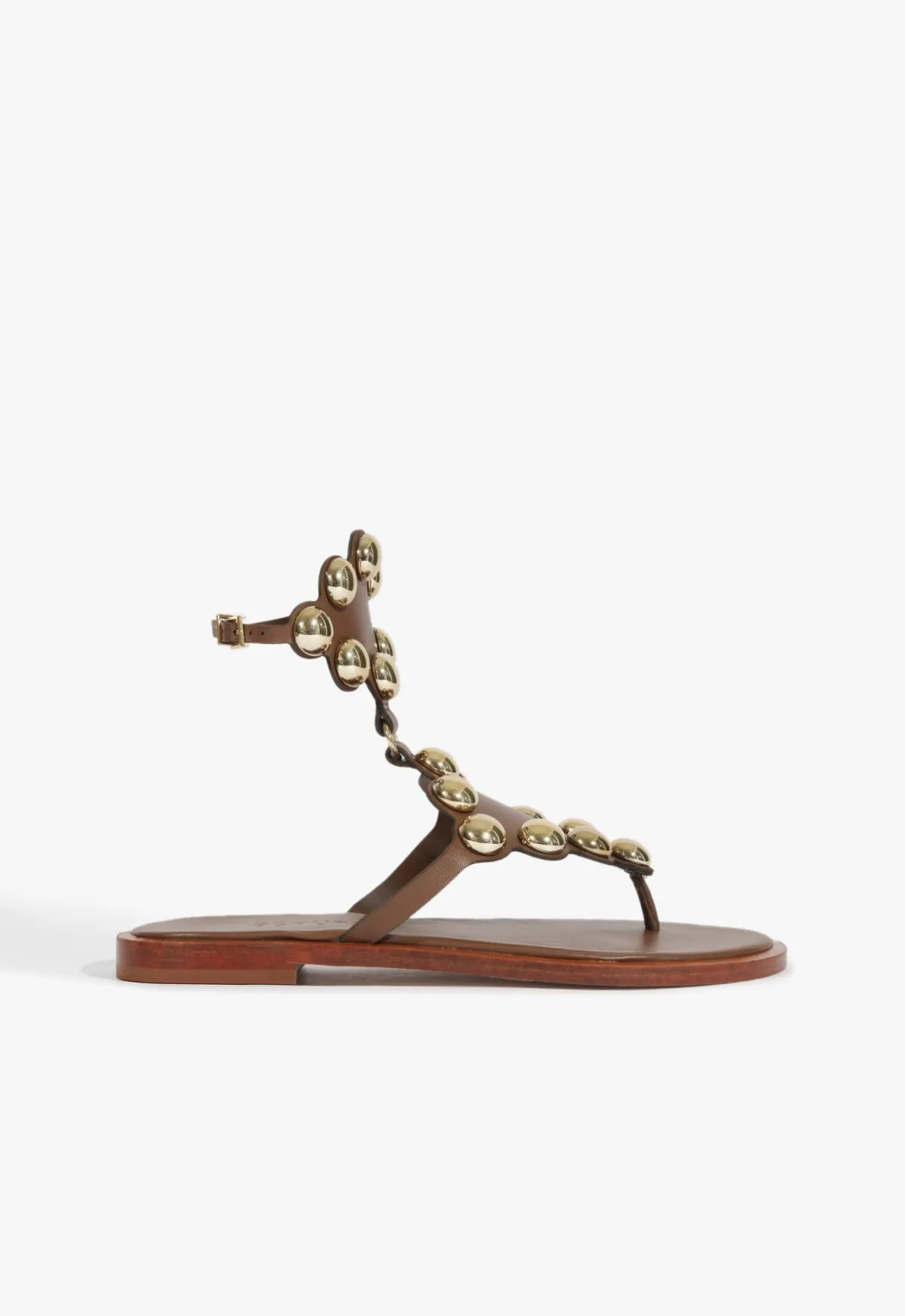 Mist Brown Leather Flat Sandal Seasonal Updates