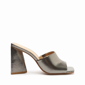 Anytime Movement Lizah Metallic Leather Sandal