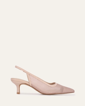 Fresh Function Riva Mid Heels Pink Mesh