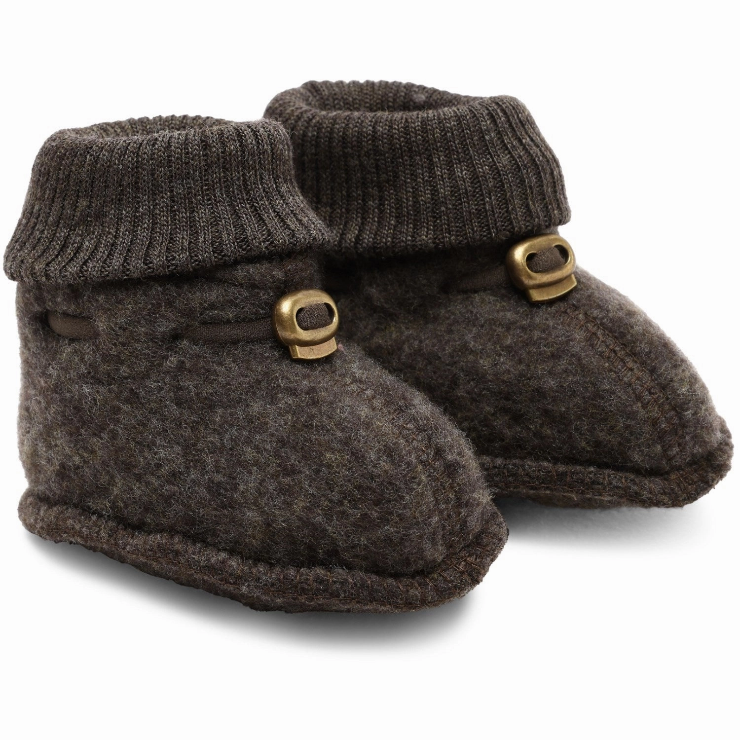 Mikk-Line Dark Brown Melange Wool Footies Express Yourself