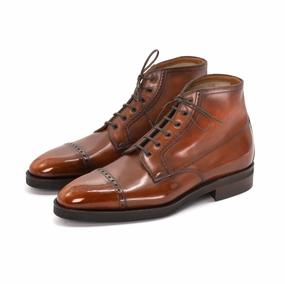 Designed For Fluidity Clean-Styled Brossa Derby Boot Mto - Cognac Box Calf