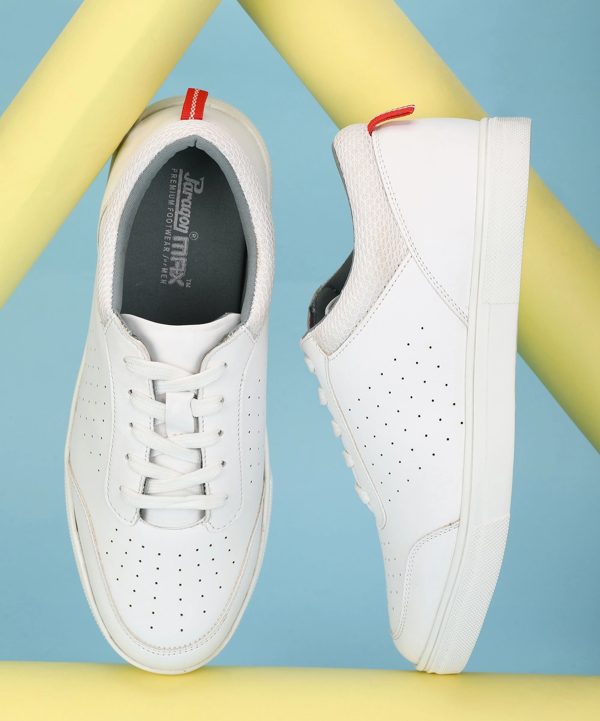 Subtle Style Gear Rhythm-Based Wear Paragon Max K1013G Men Casual Shoes | Stylish Walking Outdoor Shoes For Everyday Wear | Smart & Trendy Design  | Comfortable Cushioned Soles White