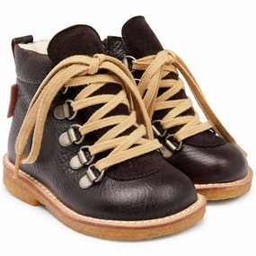 Angulus Starter Tex Boots With Lace & Zipper Dark Brown/Dark Brown Movement-Inspired Layered Utility
