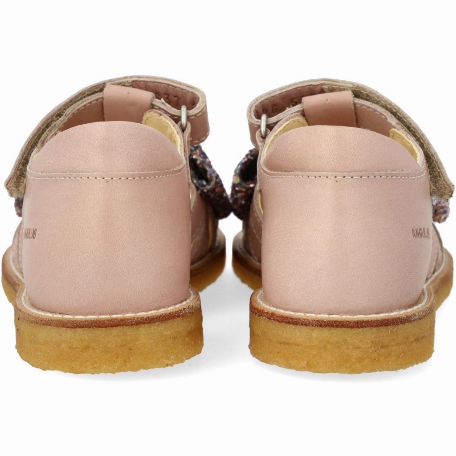 Fit To Adapt Style Without Noise Angulus Rosebud/Pastel Multi Glitter Sandal Med Glittersl?Jfe Og Velcro Closure