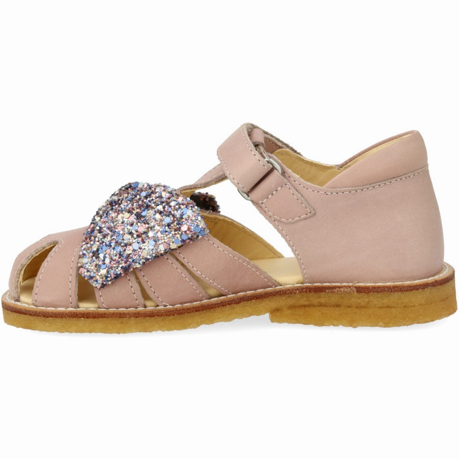 Daily Shift Angulus Rosebud/Pastel Multi Glitter Sandal Med Glittersl?Jfe Og Velcro Closure