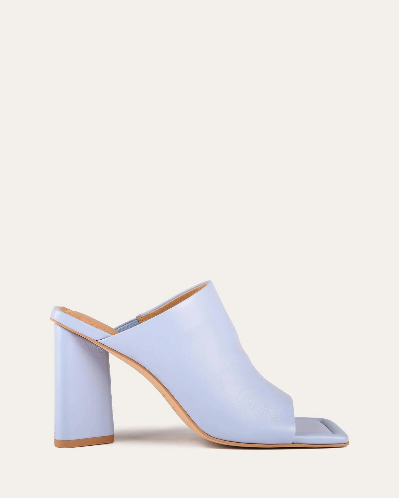 Danielle High Heel Sandals Ice Blue Leather Easy Layering