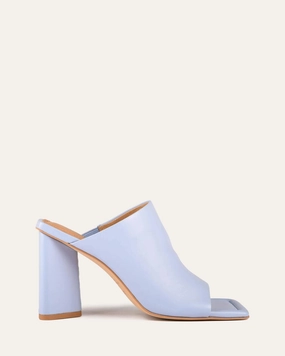 Sleek Comfortwear Flow With Confidence Danielle High Heel Sandals Ice Blue Leather