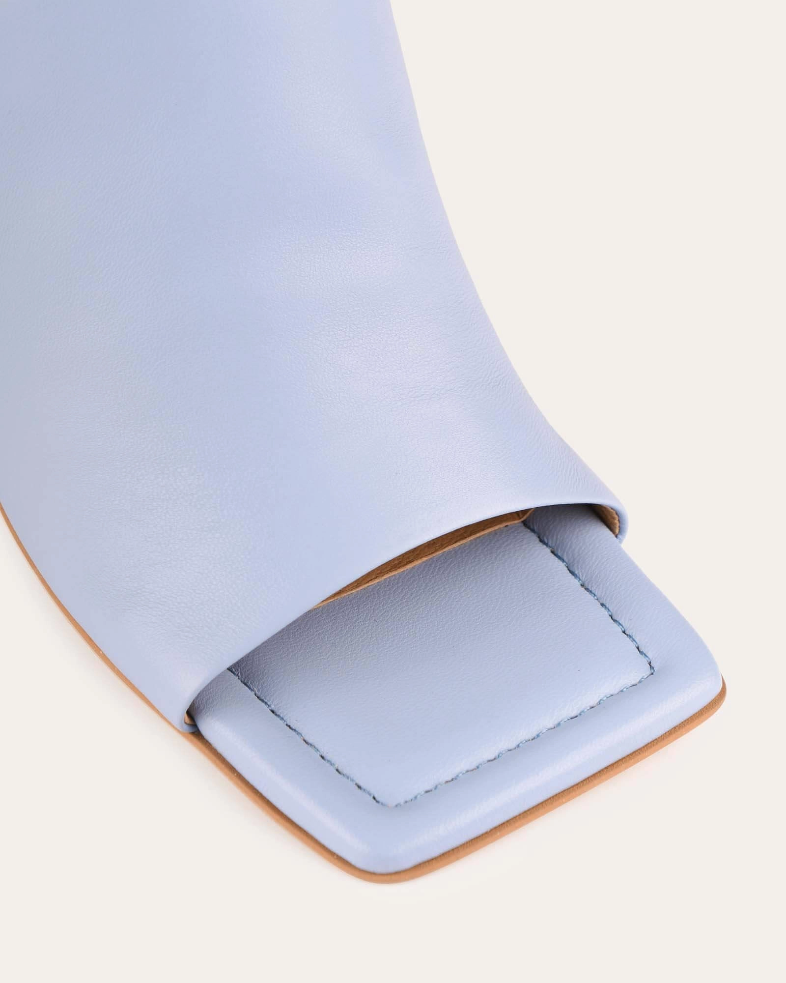 Danielle High Heel Sandals Ice Blue Leather Refined Fit Gear