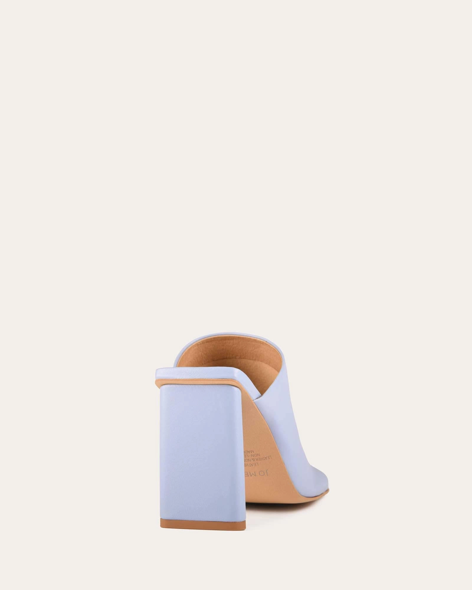 Minimal Design Danielle High Heel Sandals Ice Blue Leather