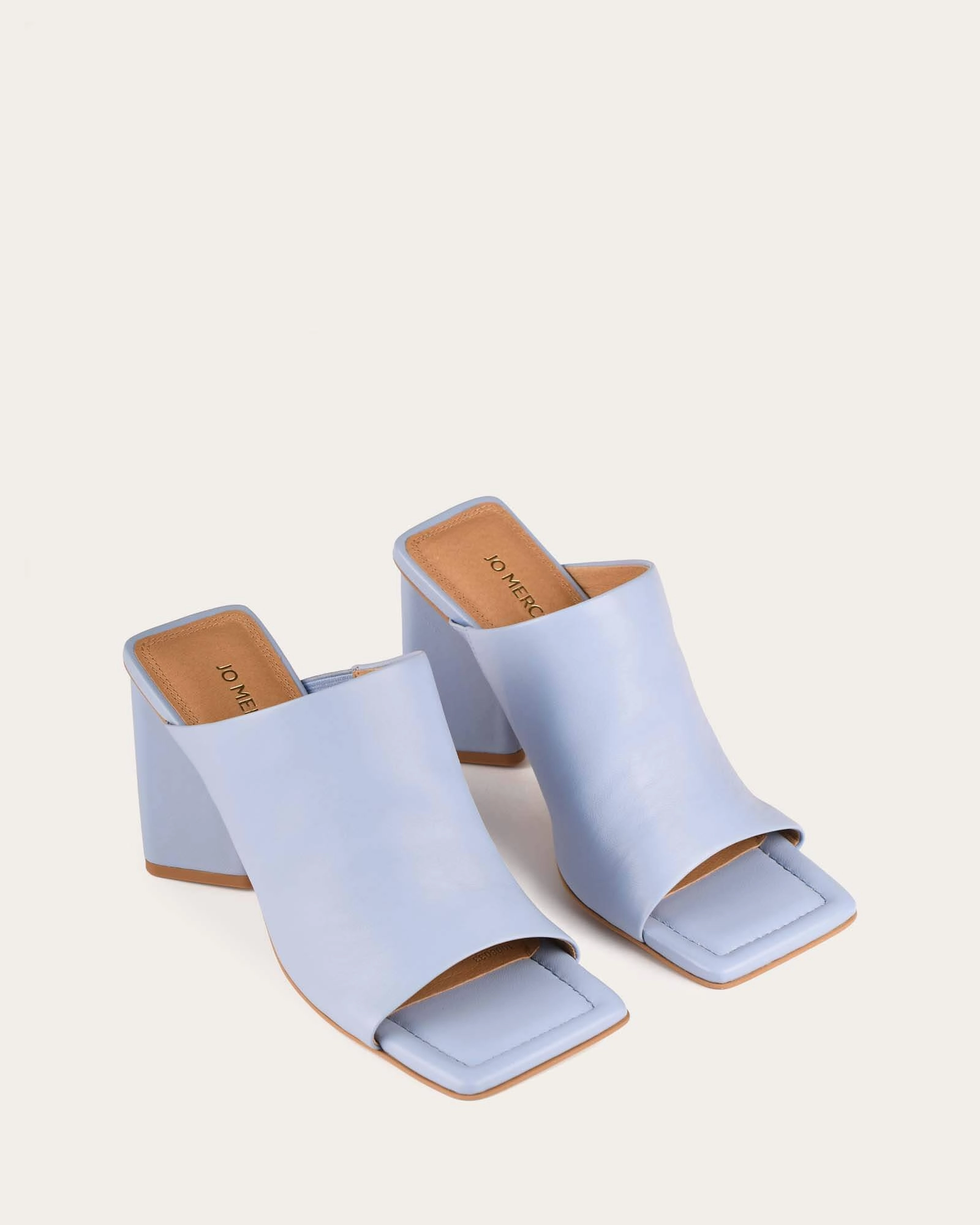 Danielle High Heel Sandals Ice Blue Leather Carry Your Vibe