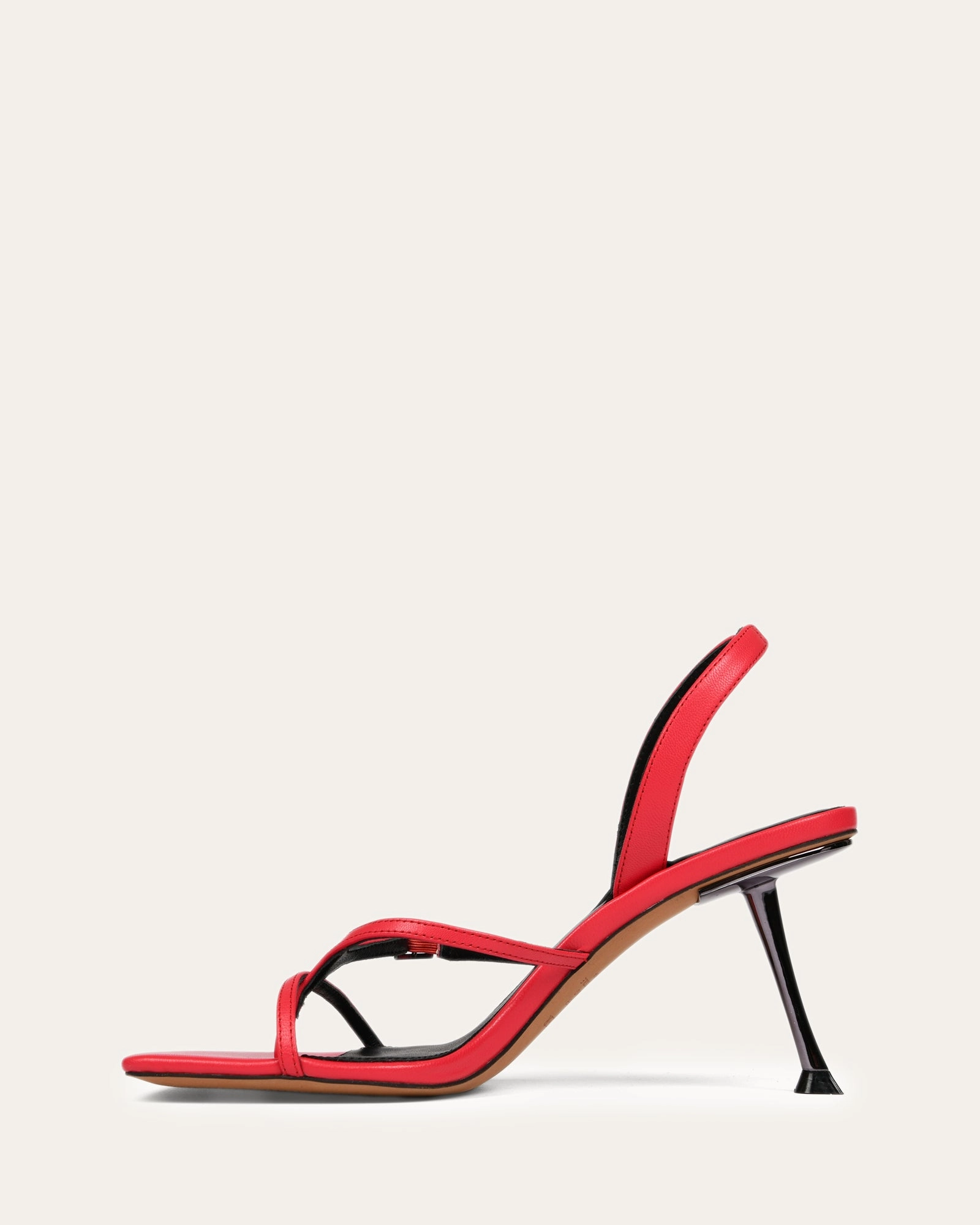 Olyssa High Heel Sandals Hot Pink Leather Design In Focus