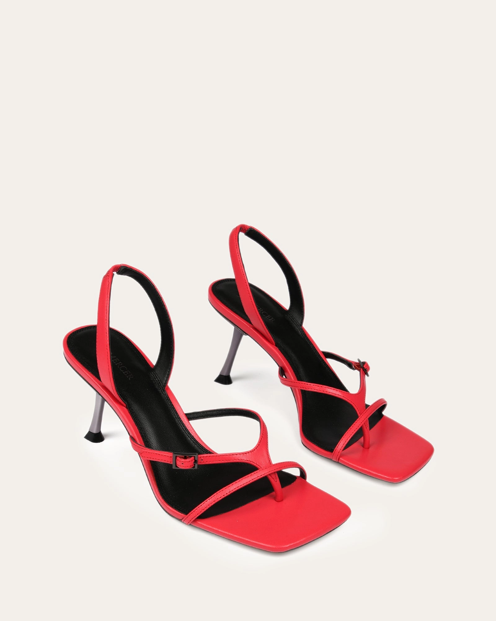 Olyssa High Heel Sandals Hot Pink Leather Effortless Edge