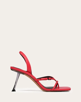 Olyssa High Heel Sandals Hot Pink Leather Sleek Comfortwear Fluid-Form Design