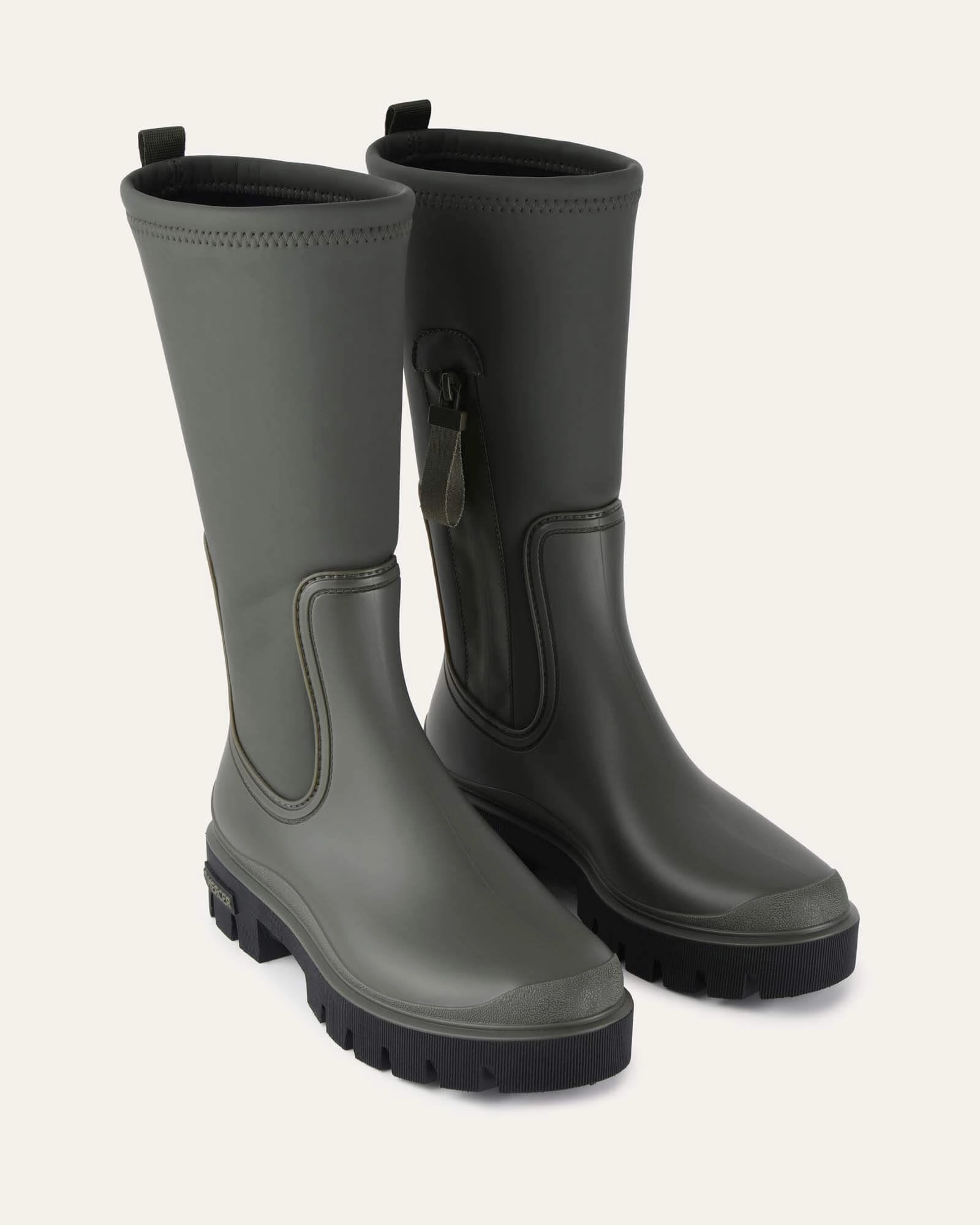 Expressive Minimal Your New Core Mink Calf Boots Khaki Rubber