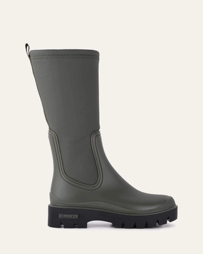 Mink Calf Boots Khaki Rubber Future Fit Street-Ready