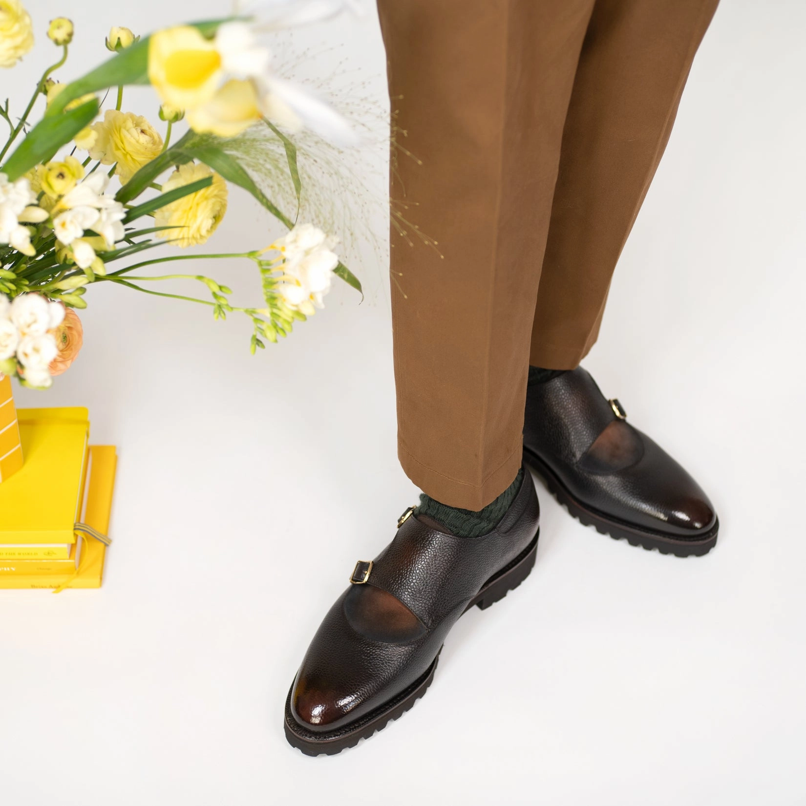 Miquel Decon Double Monk Shoe - Espresso Handmade Patina Express In Ease