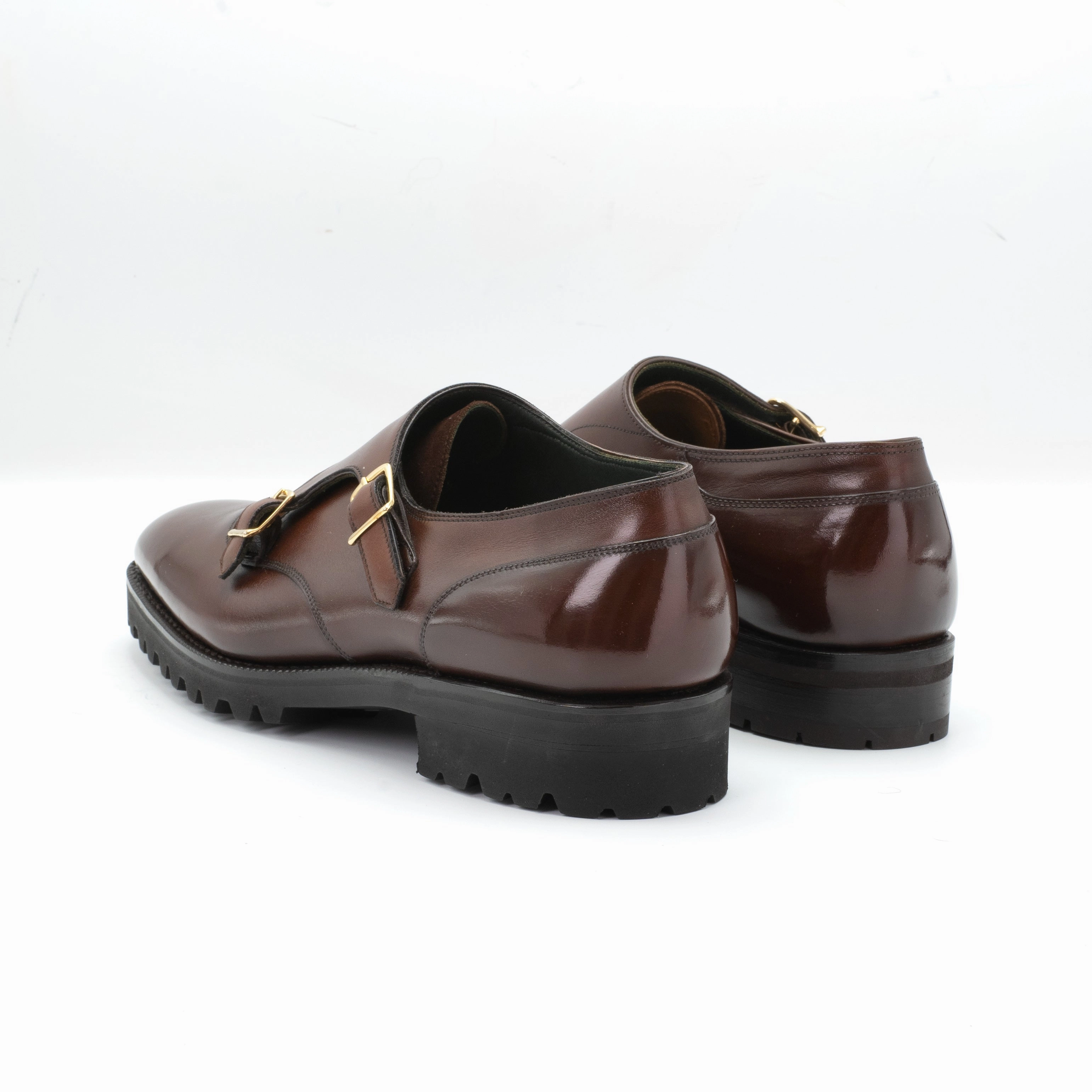 Miquel Decon Double Monk Shoe Mto - Chestnut Refined Tone Edge And Ease