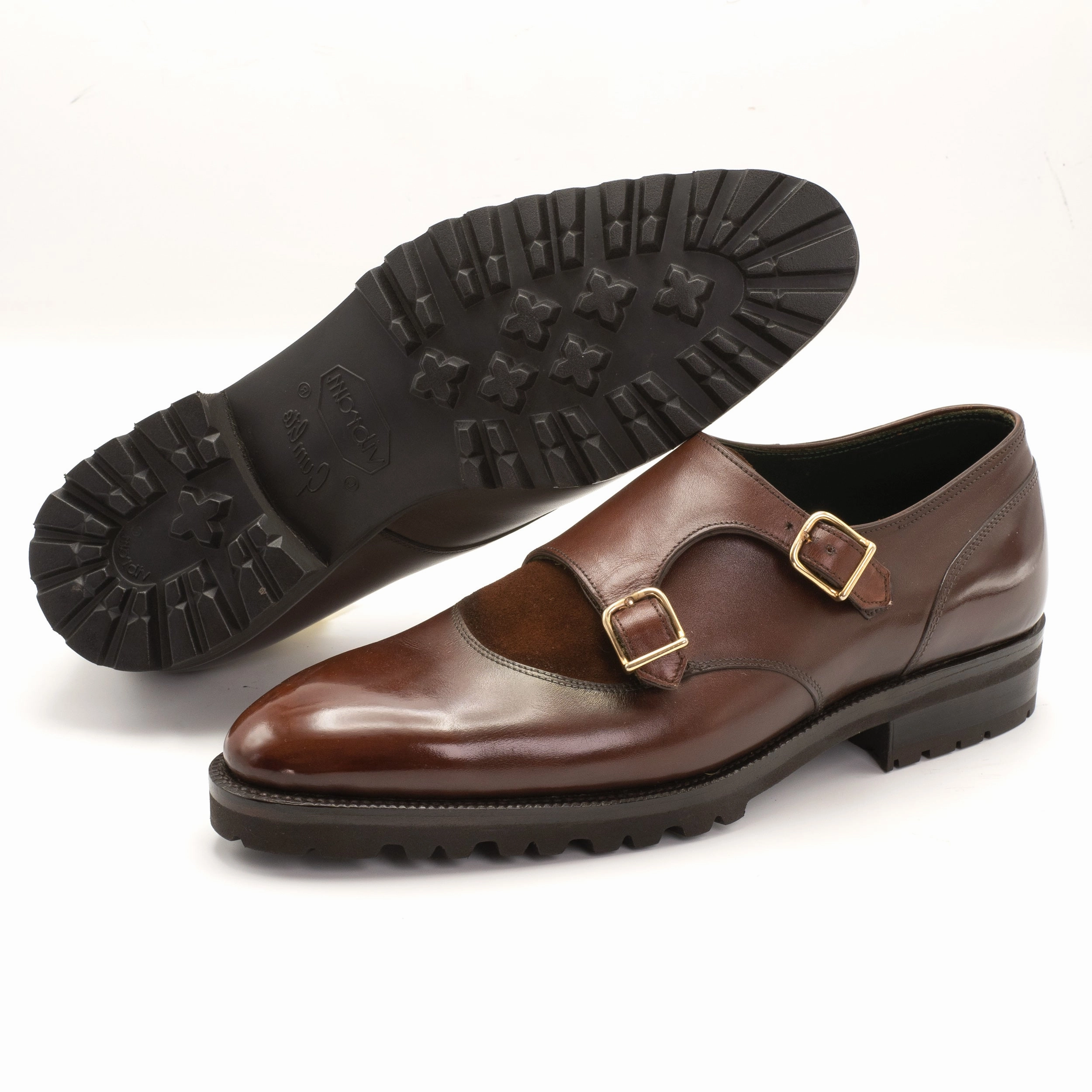 Minimal Focus Modern Essentials Miquel Decon Double Monk Shoe Mto - Chestnut