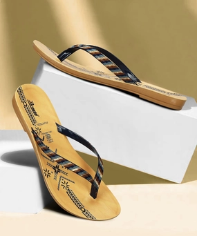 Paragon Women'S Slip On Flat Blue Sandals | Durable Dailywear Sandals Ease In Motionwear