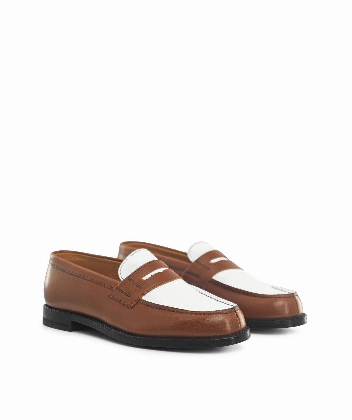 Daily Designwear Lilou Armagnac And White Two-Tone Loafers