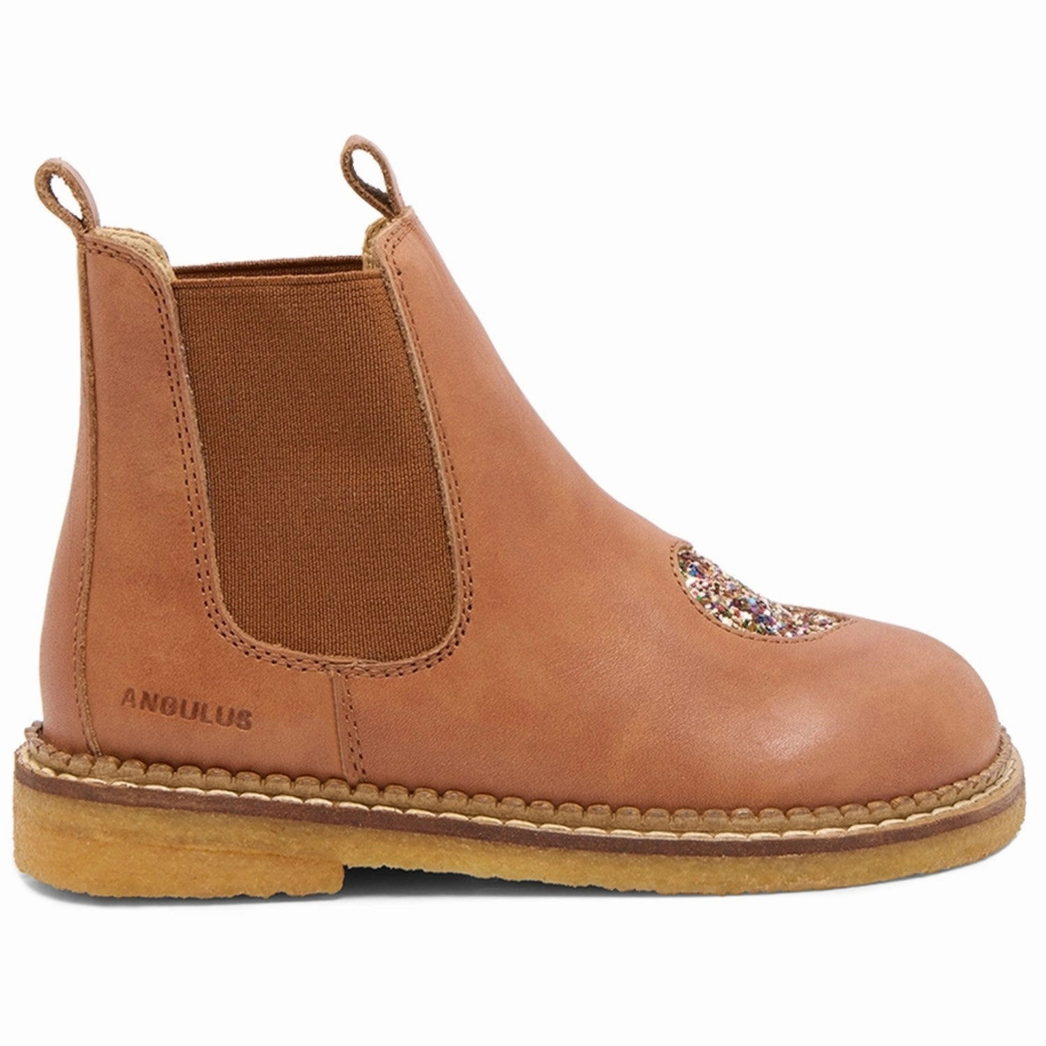Future Classic Smooth Fit Angulus Tan/Multi Glitter/Candnac Chelsea Boot Med Hjerte