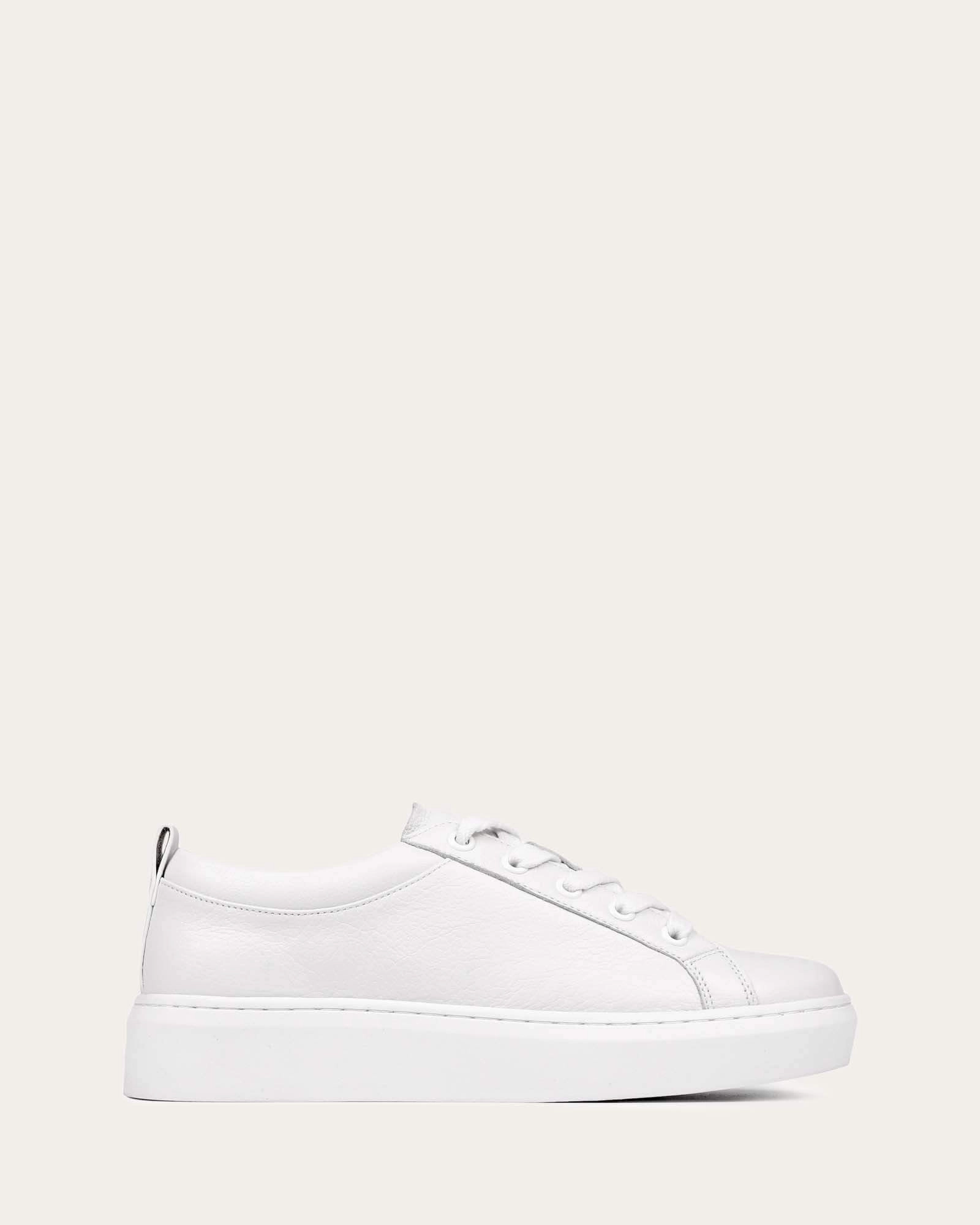 Rhythm Inspired Streamlined Look Hilda Sneakers White Leather