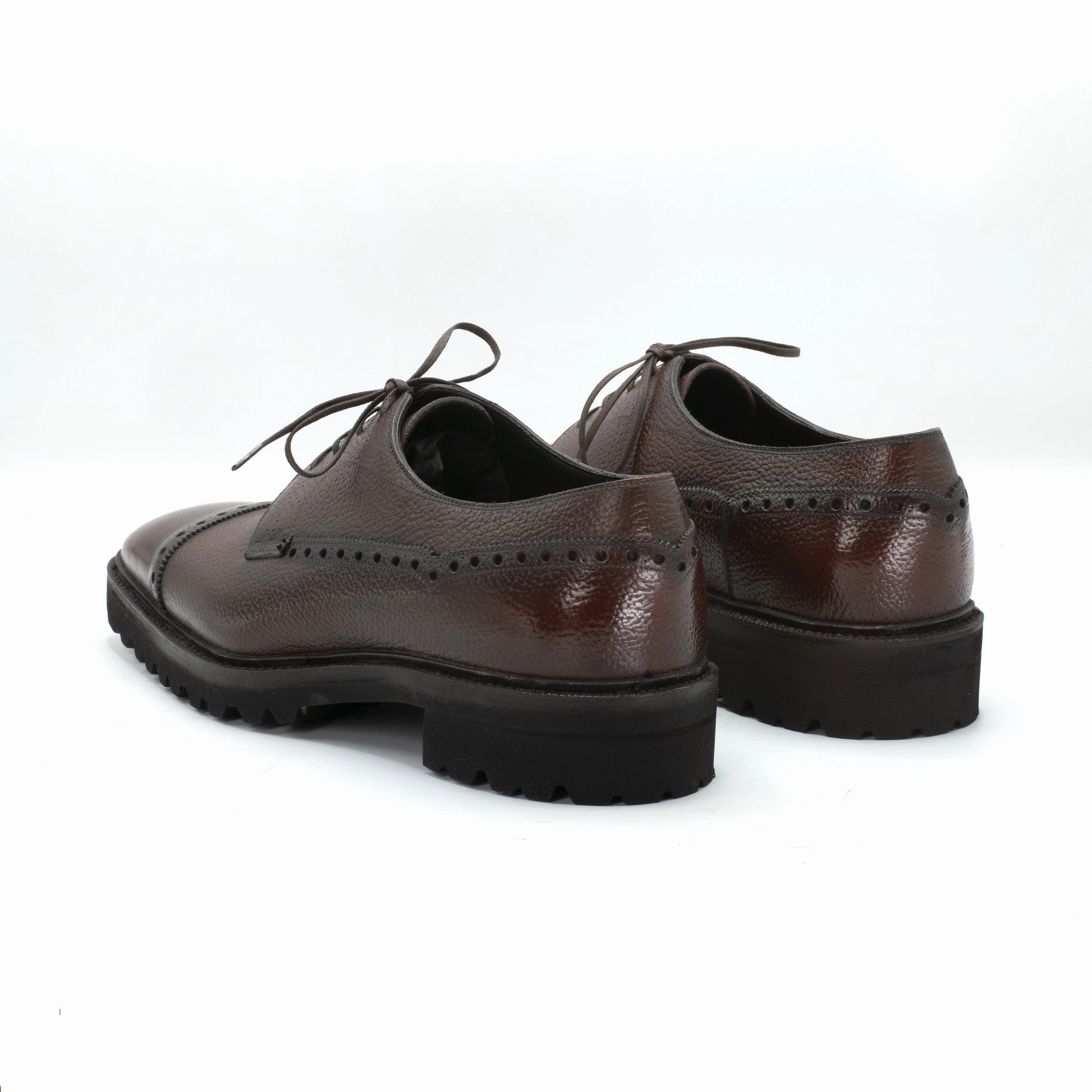 Sleek Comfortwear Style Meets Tech Luis Balmoral Derby Shoe Mto - Marron Mediterraneo