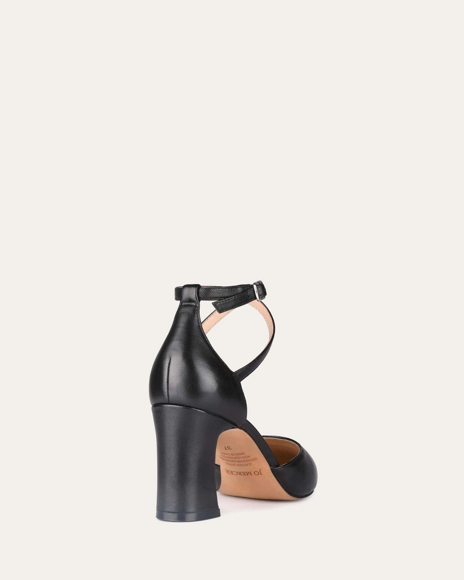 Streamlined Life Alma Mid Heels Black Leather