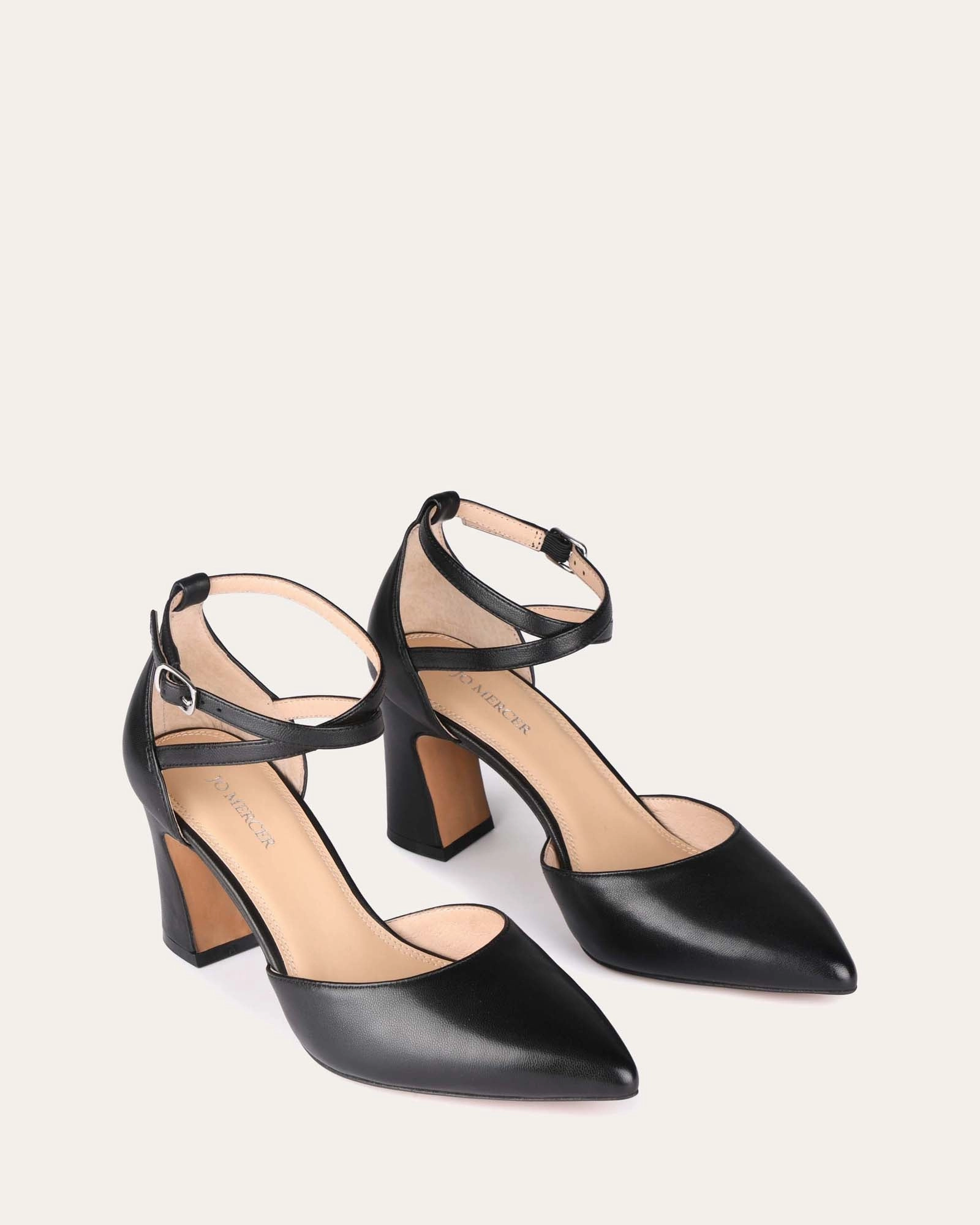 Alma Mid Heels Black Leather Weekend Ready Shape Your Day