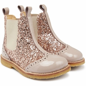 Updated Basics Layer With Ease Angulus Chelsea Boots With Glitter Dusty Almond/Maple Glitter/Elastic