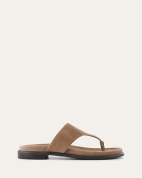 Cool Minimalism Toby Flat Sandals Latte Suede