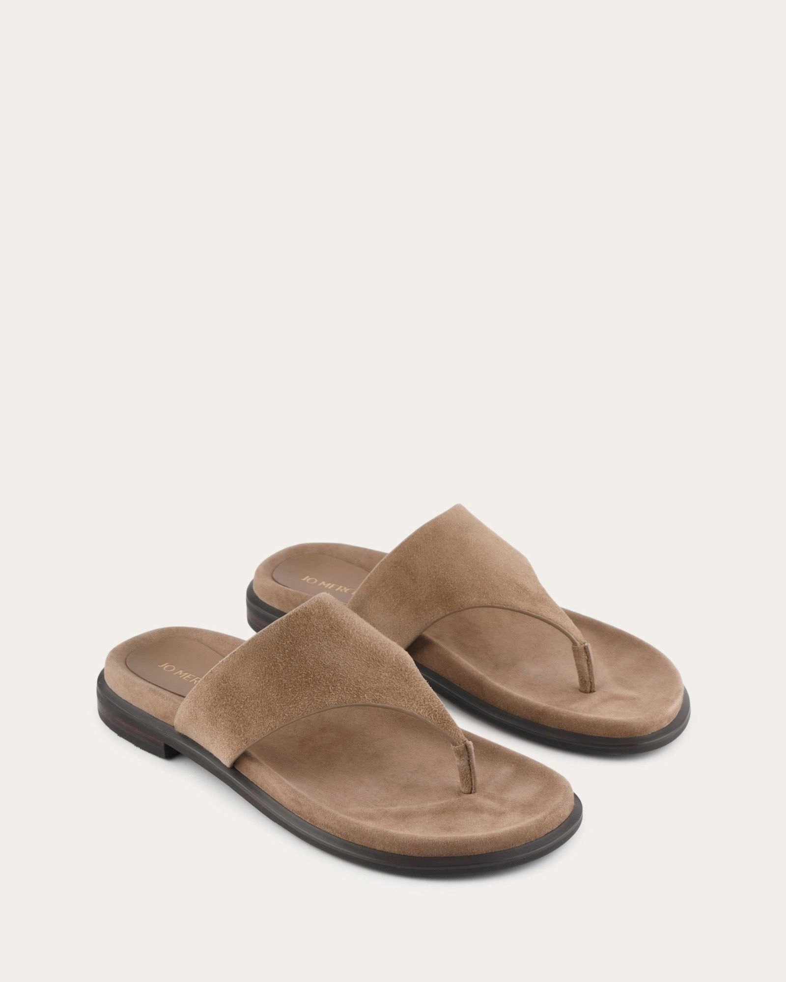 Toby Flat Sandals Latte Suede Active-Inspired