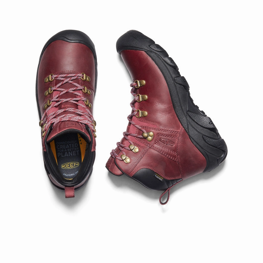 Reimagined Comfort Daily Wear Women'S Pyrenees Waterproof Hiking Boot  |  Tibetan Red/Black